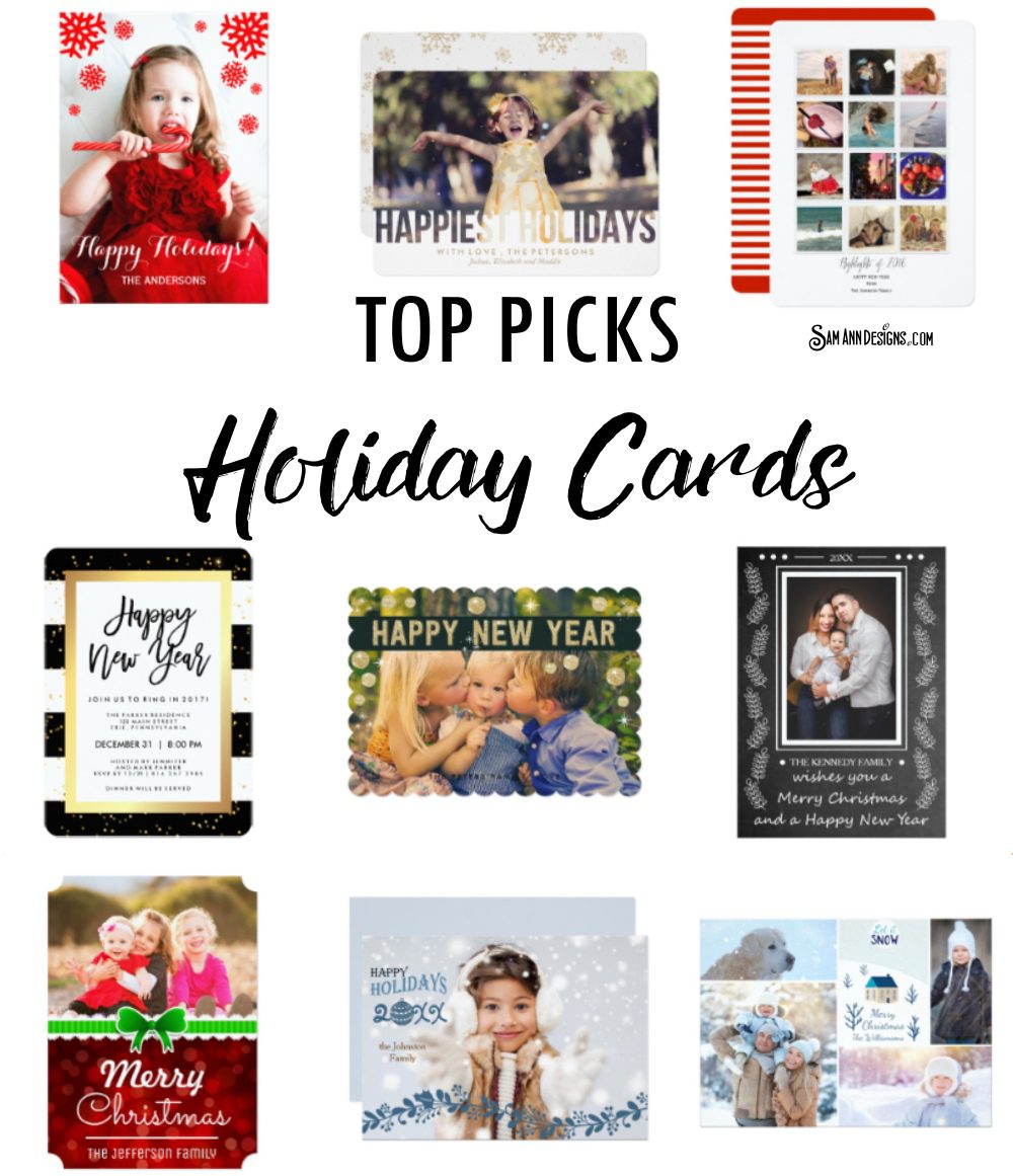 Top Picks Unique Trendy Holiday Cards - Sam Ann Designs