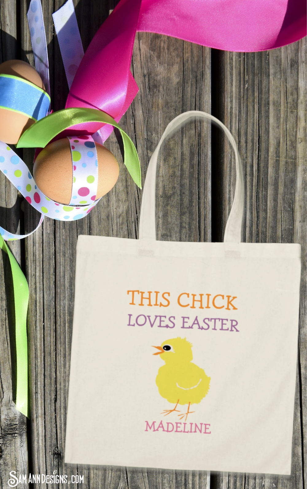 Kids Personalized Easter Bags